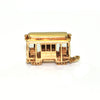 Vintage 14k Yellow Gold Streetcar Charm + Montreal Estate Jewelry 