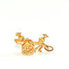 Vintage 14K Yellow Gold Rickshaw Charm + Montreal Estate Jewelers