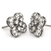 0.85ct Diamond Quatrefoil 18k White Gold Earrings
