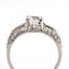 1.13CT Round Transitional Cut Diamond and Platinum Ring C.1930 + Montreal Estate Jewelers