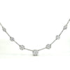 2.0 ct Diamond station necklace Illusion setting Circa 1980 - Montreal estate jewellers