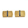 PAASH Sapphire 18k Yellow Gold Cufflinks + Montreal Estate Jewelers