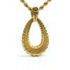 French 18K Yellow Gold Open Tear Drop Pendant + Montreal Estate Jewelers