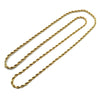 French 18k Yellow Gold Rope Chain Necklace + Montreal Estate Jewelers
