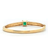 Vintage 3.05ct Emerald 15K Yellow Gold Bangle Bracelet + Montreal Estate Jewelers