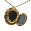 Antique Victorian Enamel and Pearl 18K Yellow Gold Mourning Locket + Montreal Estate Jewelers