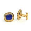 Lapis Lazuli large cufflinks in 18k gold circa 1960 - montreal estate jewellers