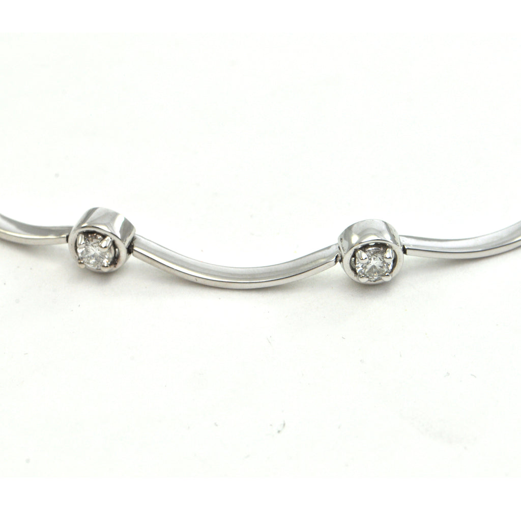 2.22ct diamond choker 18k white gold, montreal estate jewellers