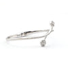 Quattour 1.5CT Diamond 14K White Gold Hinged Bangle Bracelet + Montreal Estate Jewelers