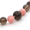 Vintage Smoky Quartz & Rose Quartz Bead Necklace C. 1940-1950 + Montreal Estate Jewelers