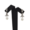 Antique Art Deco Diamond, Pearl Drop Earrings + Montreal Estate Jewelers