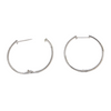 18K White Gold Diamond Large Round Hoop Earrings + Montreal Estate Jewelers