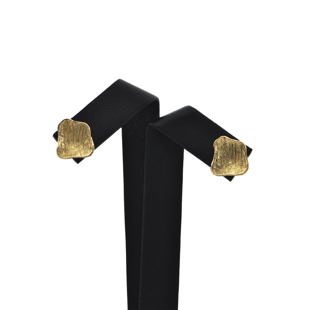 Vintage 18K Yellow Gold Stud Earrings + Montreal Estate Jewelers