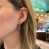 Estate Mikimoto 'Elements of Life' Collection Tahitian Pearl and Sapphire Gold Drop Earrings