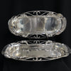 Carl Poul Petersen Sterling Silver Tray With Pea Pod Accents (Set of 2) + Montreal Estate Jewelers