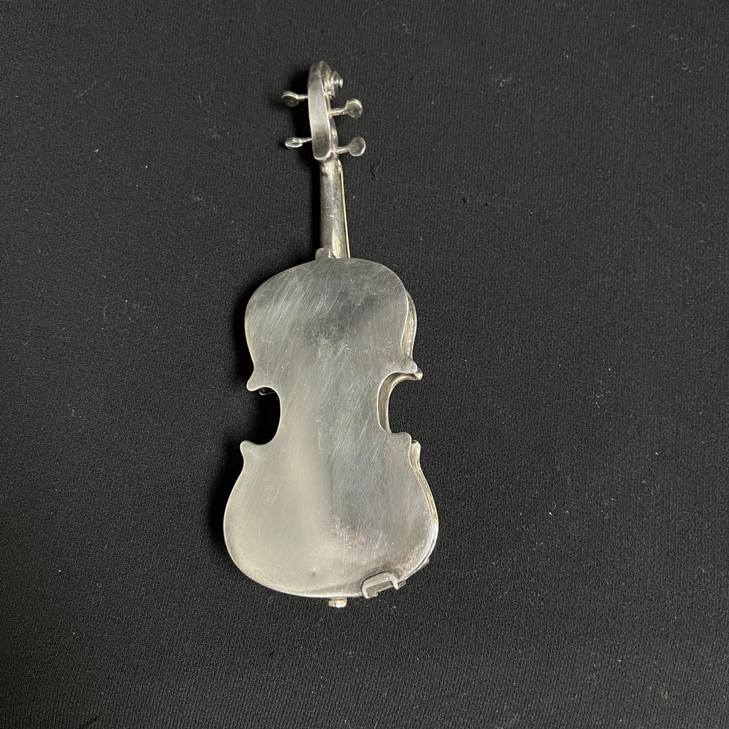 Vintage 900 Silver Violin Miniature + Montreal Estate Jewelers