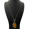Vintage Butterscotch Amber Sterling Necklace + Montreal Estate Jewelers