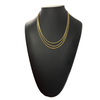 Vintage Italian Gold Three-Strand Serpentine Link Necklace + Montreal Estate Jewelers