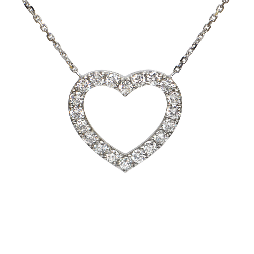 Daisy Exclusive 18K Gold Diamond Open Heart Necklace