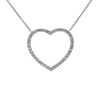 Daisy Exclusive Large Diamond 18k Gold Open Heart Pendant