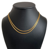 Vintage 18K Gold Double Strand Omega Link Necklace + Montreal Estate Jewelers