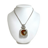Signed Walter Schluep Agate and Sterling Silver King Pendant Necklace + Montreal Estate Jewelers