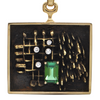 Signed Walter Schluep Tourmaline and Diamond Pendant Necklace (1974) + Montreal Estate Jewelers