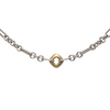 David Yurman Sterling Silver 18k Yellow Gold Figaro Link Necklace + Montreal Estate Jewelers