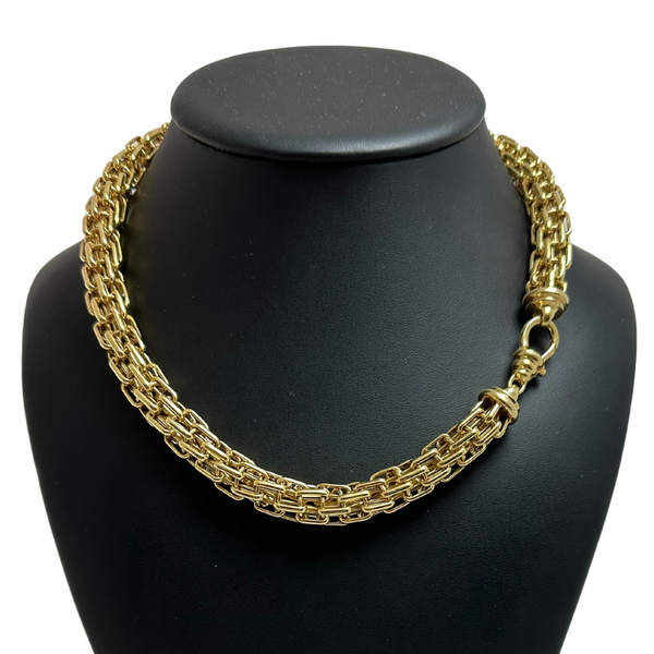 Vintage Italian 14k Gold Multiple Paperlink Necklace + Montreal Estate Jewelers