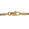 Vintage Italian 18k White Gold Snake Link Chain Necklace with Yellow Gold Rondelle Stations + Montreal Estate Jewelers