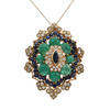 Retro Multi-Gemstone Pendant/Brooch (C.1950) + Montreal Estate Jewelers