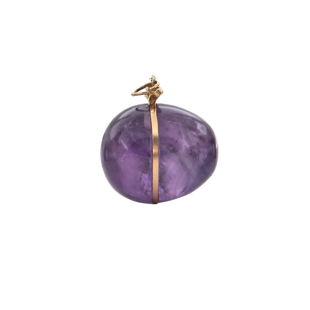 Vintage Large Amethyst Egg Pendant + Montreal Estate Jewelers