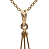Edwardian Garnet and Seed Pearl 10K Gold Drop Pendant + Montreal Estate Jewelers
