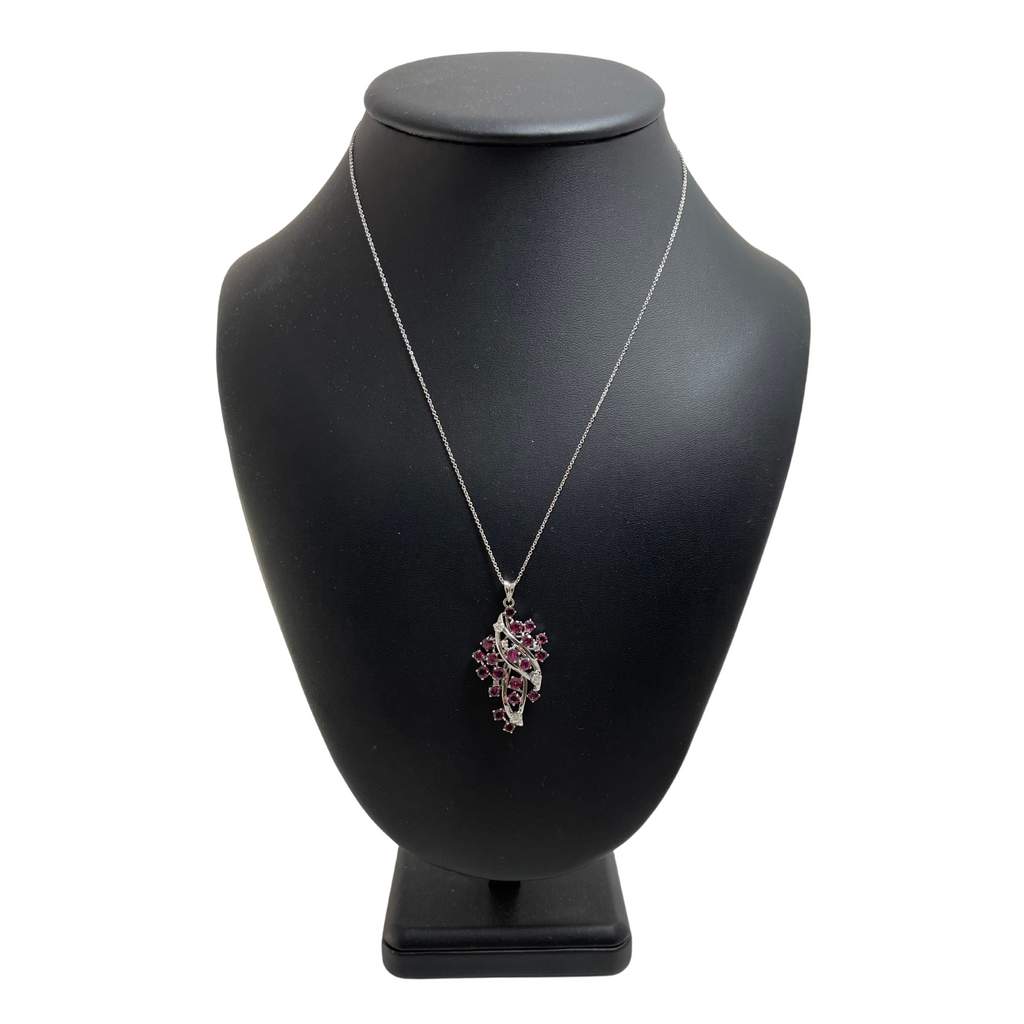 Estate Diamond and Ruby 14k Gold Pendant + Montreal Estate Jewelers