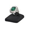 6.34 CT GIA Certified Colombian Emerald and Diamond Cocktail Ring C.1960 Italy + Montreal Estate Jewelers