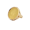 Vintage 1912 Dutch 21.6k Gold Coin 14k Yellow Gold Ring + Montreal Estate Jewelers