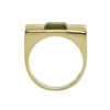 Vintage 18K Yellow Gold Peridot Bar Ring  + Montreal Estate Jewelers