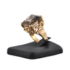 Vintage 16.3CT Smoky Quartz  18K Yellow Gold Ring + Montreal Estate Jewelers