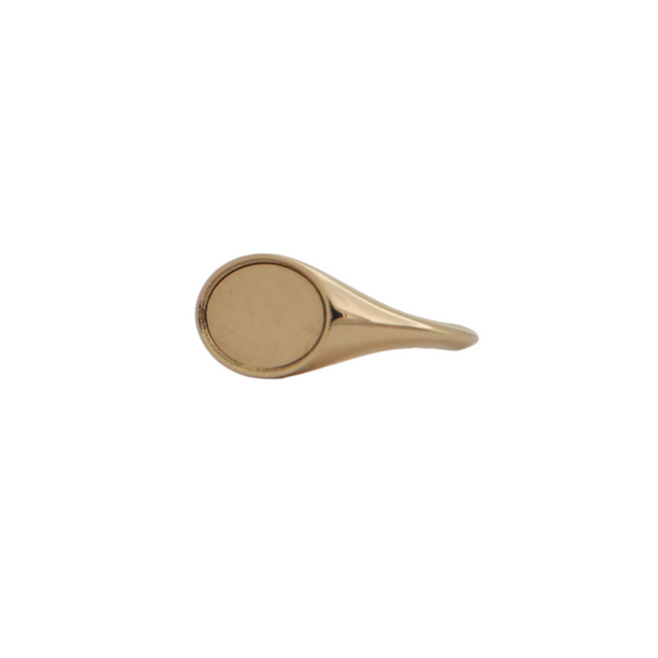 Customizable Daisy Exclusive 18K Yellow Gold Signet Ring + Montreal Estate Jewelers