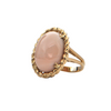 Vintage Italian Angel Skin Coral Gold Ring