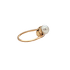 Vintage Double Pearl Bypass Gold Ring + Montreal Estate Jewelers