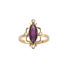 Antique Art Deco 9k Amethyst and Seed Pearl Stickpin Ring Circa 1920-30 + Montreal Estate Jewelers