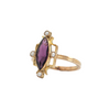 Antique Art Deco 9k Amethyst and Seed Pearl Stickpin Ring Circa 1920-30 + Montreal Estate Jewelers