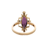 Antique Art Deco 9k Amethyst and Seed Pearl Stickpin Ring Circa 1920-30 + Montreal Estate Jewelers