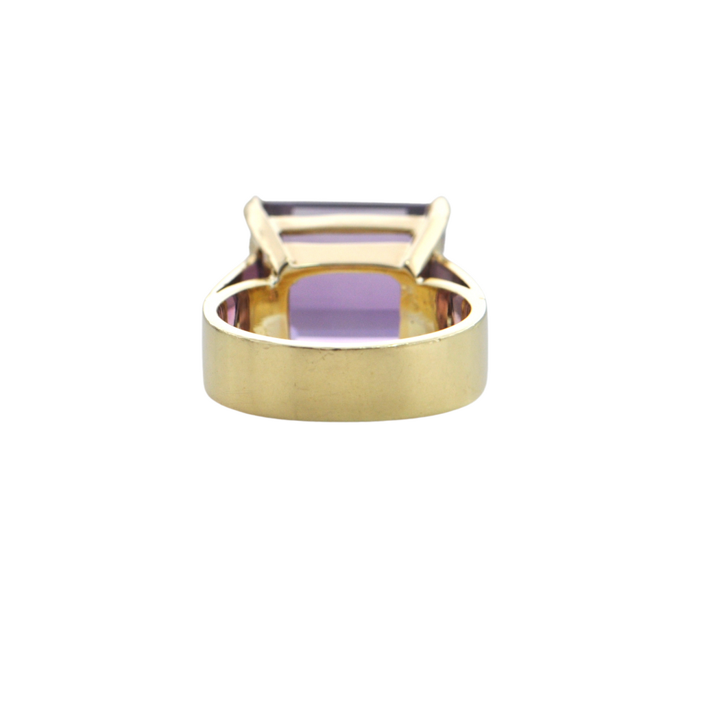 13.8CT Amethyst 18K Gold Ring + Montreal Estate Jewelers