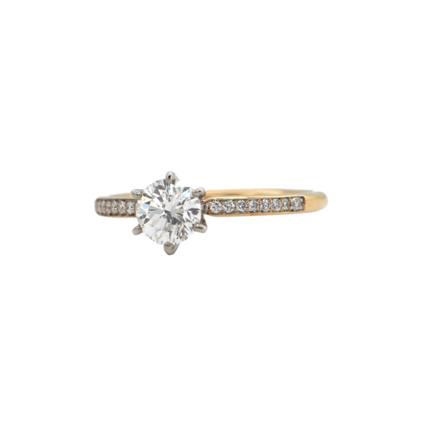 Daisy Exclusive GIA Certified Diamond 18k/19k Gold Ring + Montreal Estate Jewelers