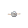 Antique 14K Rose Gold Natural Pearl Stickpin Ring + Montreal Estate Jewelers