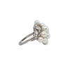 Daisy Exclusive · Products · Estate Diamond and Pearl Platinum Cluster Ring · Shopify