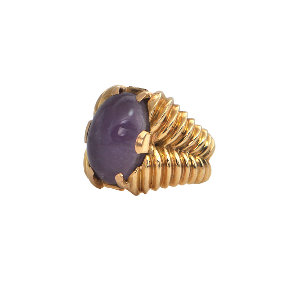 Estate 9.56CT Amethyst 18k Gold Cocktail Ring + Montreal Estate Jewelers