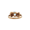 Retro Blue Zircon 14k Gold Ring (C.1940) + Montreal Estate Jewelers